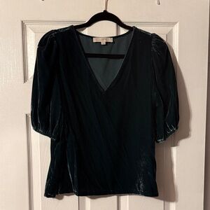 Velvet Deep Green Blouse